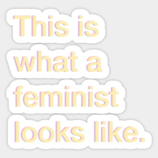 Feminist Text Design Sticker